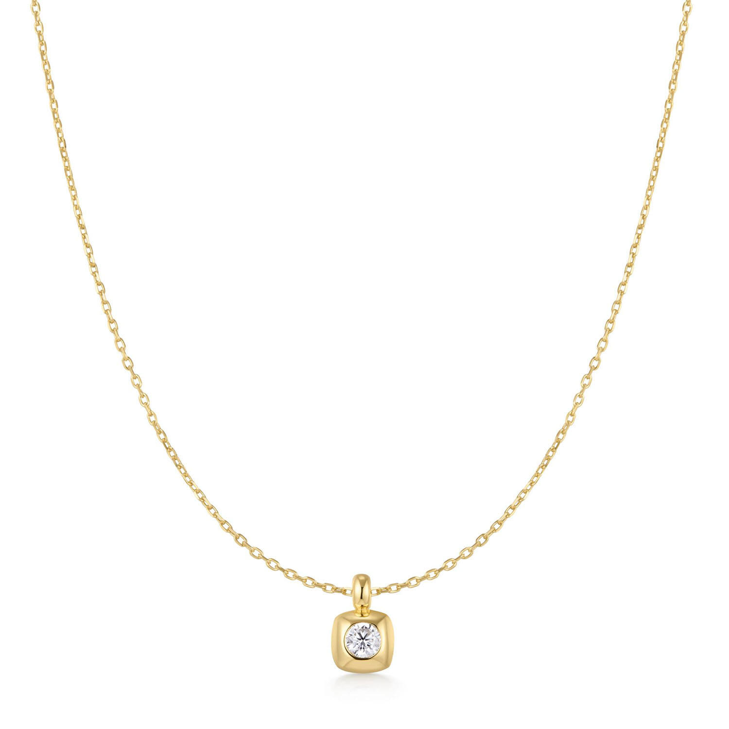  Tide Echo - Schakelcolliers - Zilver / 14kt GP - Zirkonia - 45cm